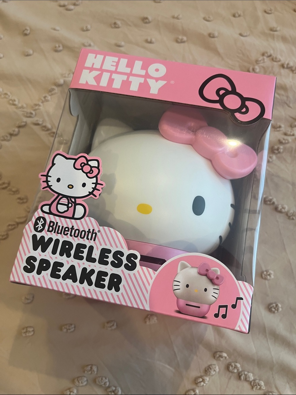 Hello Kitty White & Pink Bluetooth Wireless Speaker Cute Character Design